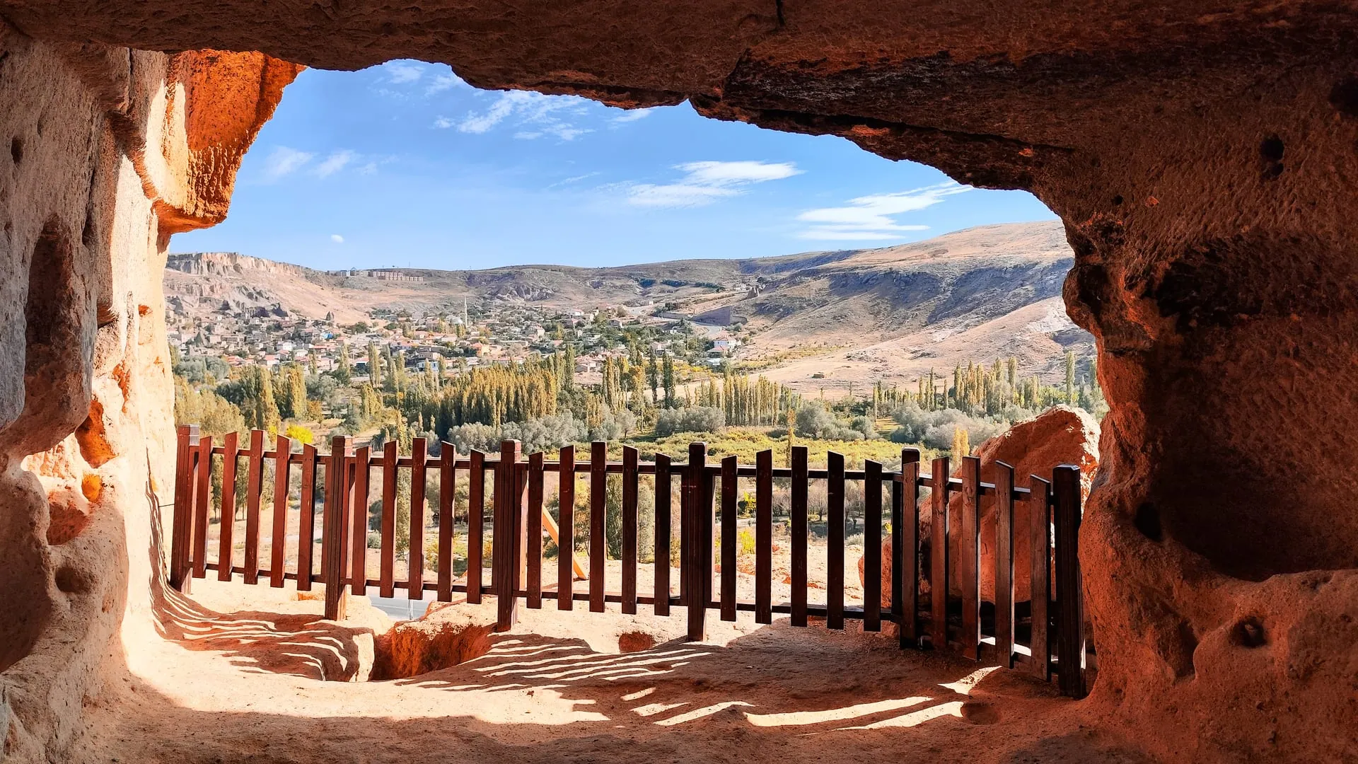 Fairy chimneys and monastery cliffs above Selime village