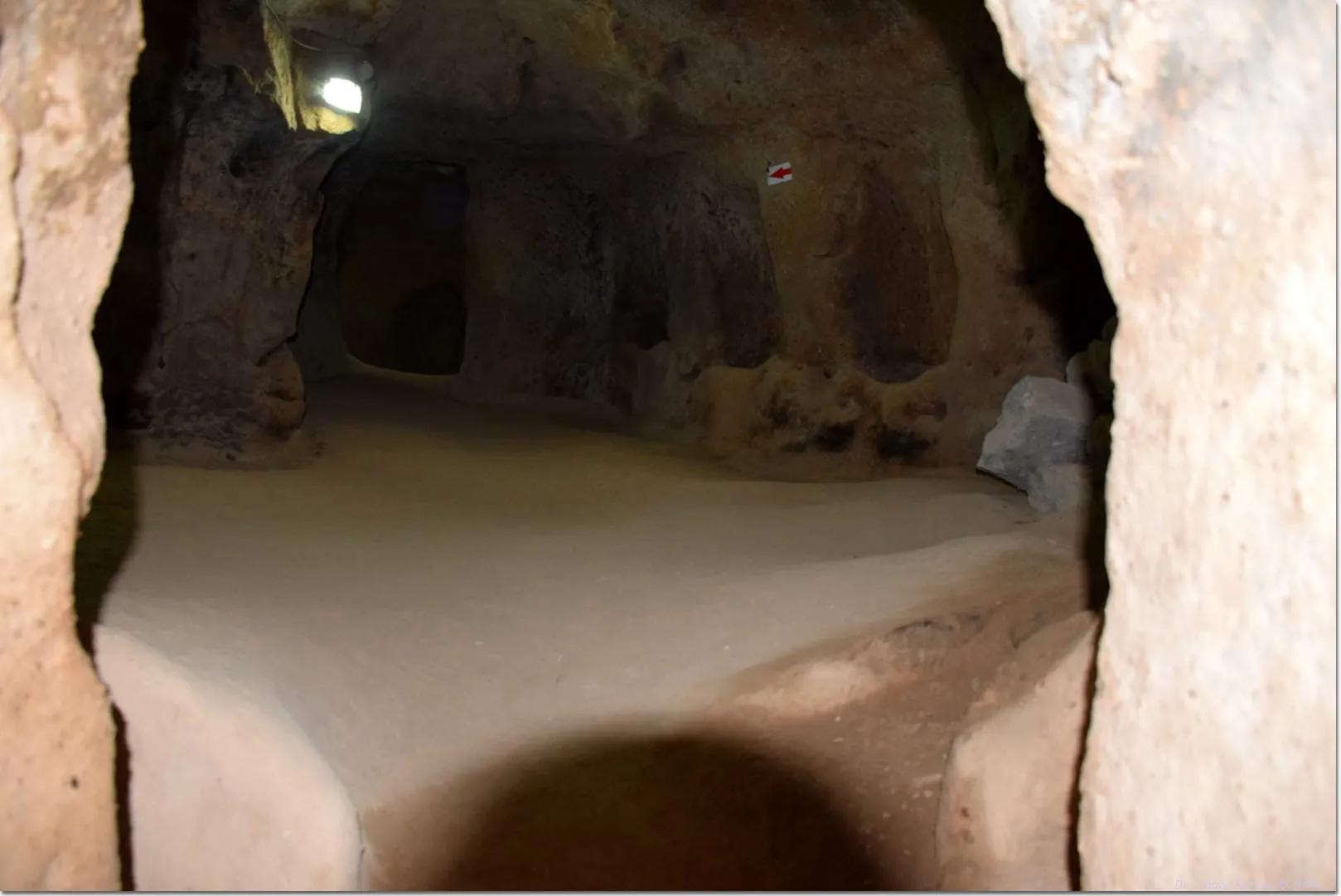 Rock-cut room in the Saratlı underground city
