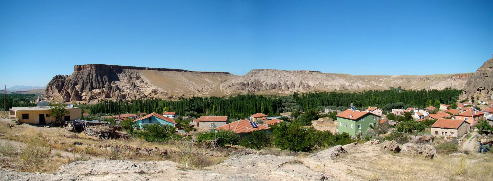 Selime Kalesi’nden Yaprakhisar ve Ihlara Vadisi’nin kuzey ağzı